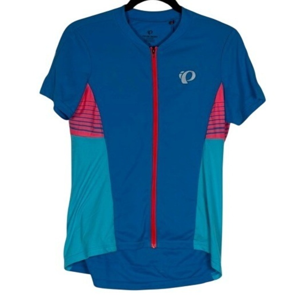 Pearl‎ Izumi Select Pursuit Women XL Blue Pink Full Zip Cycling Jersey 11221830